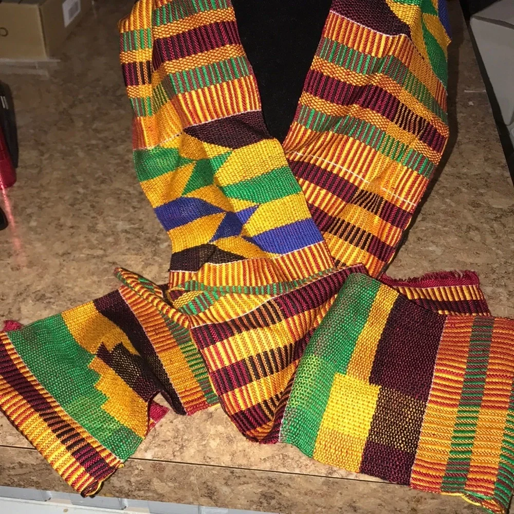 Beautiful Unisex Kente Cloth Scarf